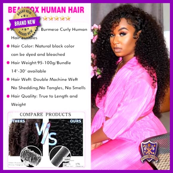 24 26 28 Inch Human Hair Extensions Unprocessed Burmese Curly Bundles